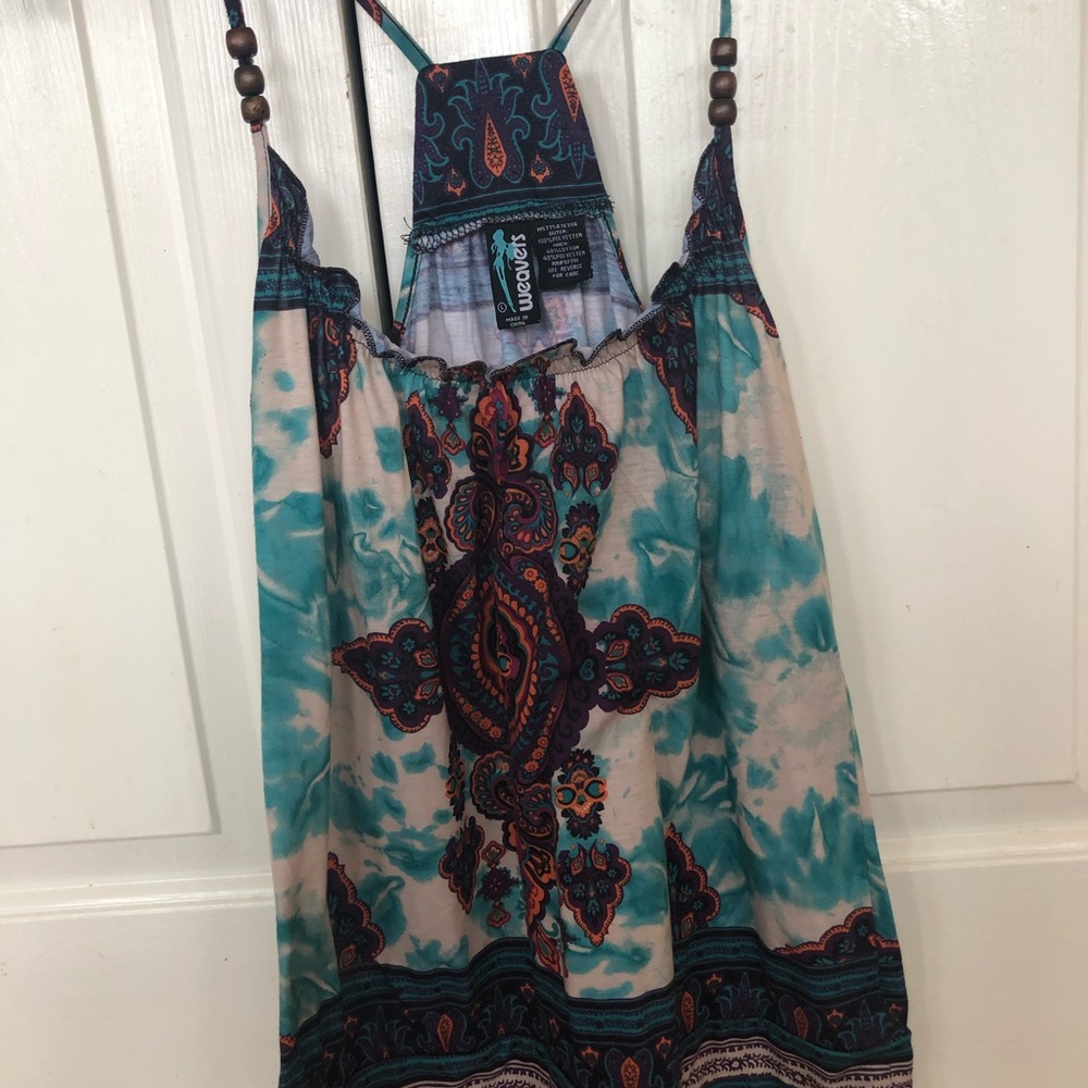 Bohemian-Style Spaghetti Strap Blouse